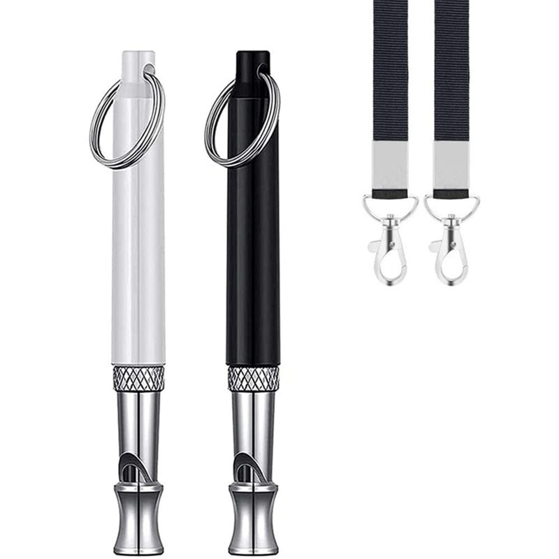 2 Pcs Dog Whistles with Lanyards High Pitch Frequency Silent Whistle Professional Recall Dog Training Whistles for Dog Training and to Recall Your Dog