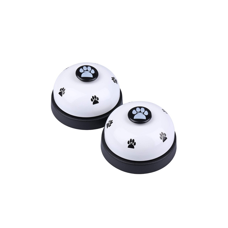 2 Pcs Pet Training Bells, Tell Bell, Doggy Door Bell for Dog Cat (White) White