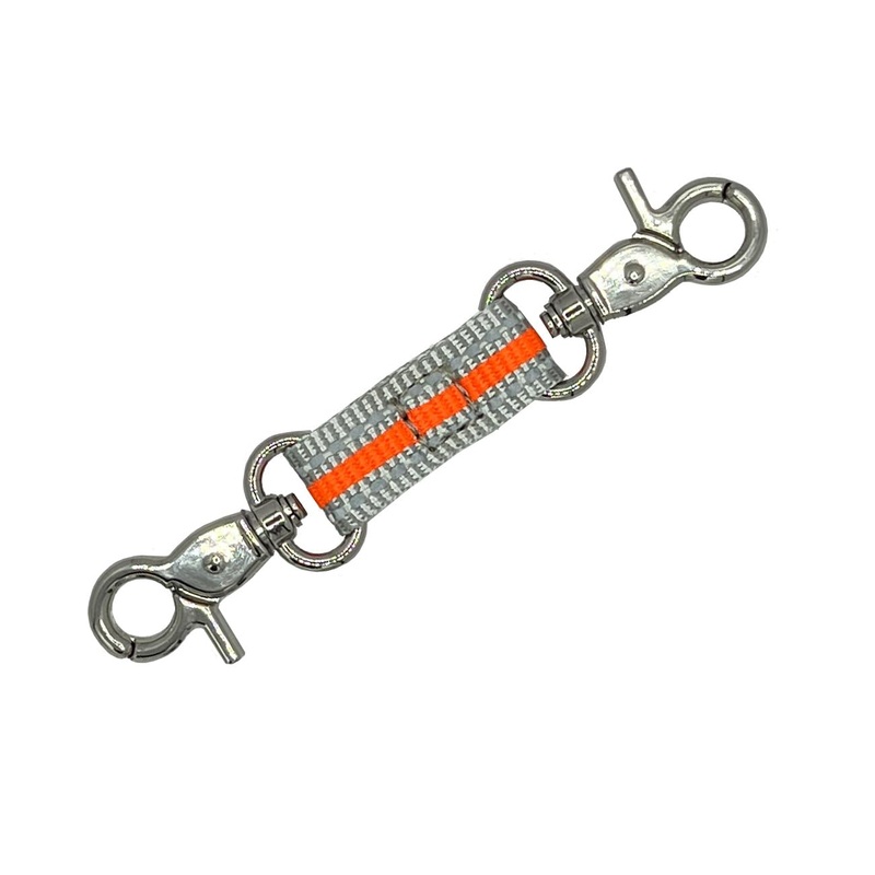 Backup Safety Clip for Small Medium Dog Collar,Prong Collar Clip for Mini Dogs,Double Ended Gentle Slip Collar Clip for Dog Harness Leash 4.7″ Orange