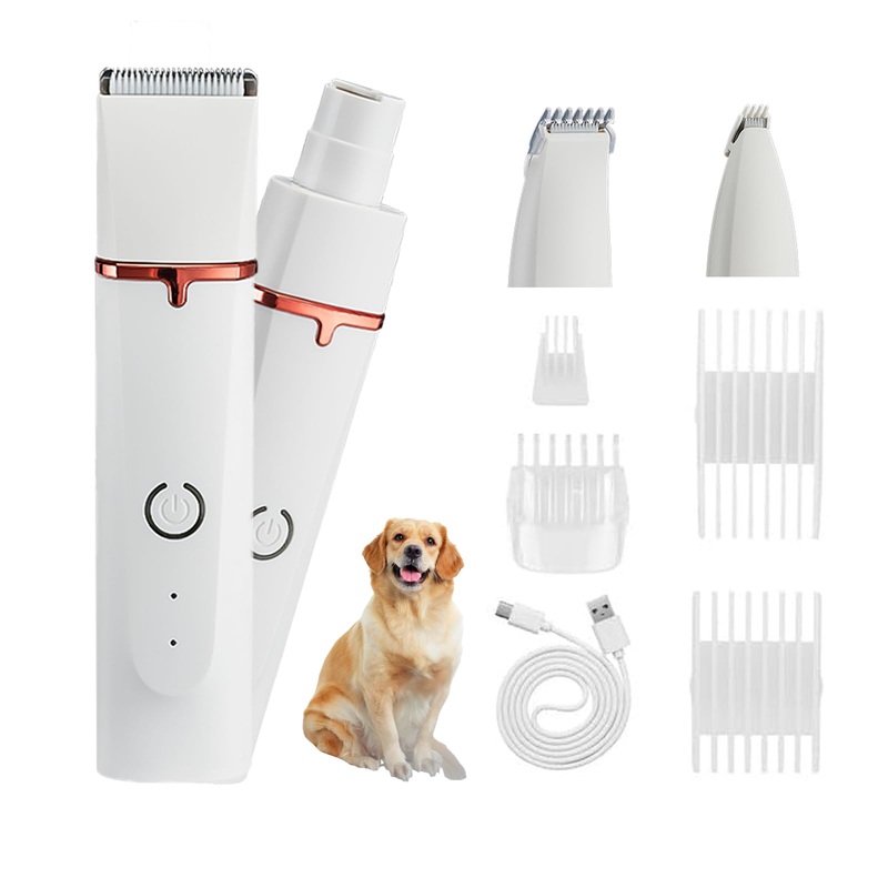 Dog Clippers for Grooming, Low Noise Rechargeable Waterproof Cordless Electric Quiet Pet Hair Trimmer, Dog Grooming Kit for Small & Large Dogs Cats Pets with Thick Coats