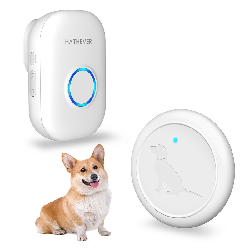Dog DoorBell for Potty Training, Wireless Doggie Door Bell Operating at 1000 Feet with IP65 Waterproof Touch Button, 32 Melodies 1 Receiver + 1 Button
