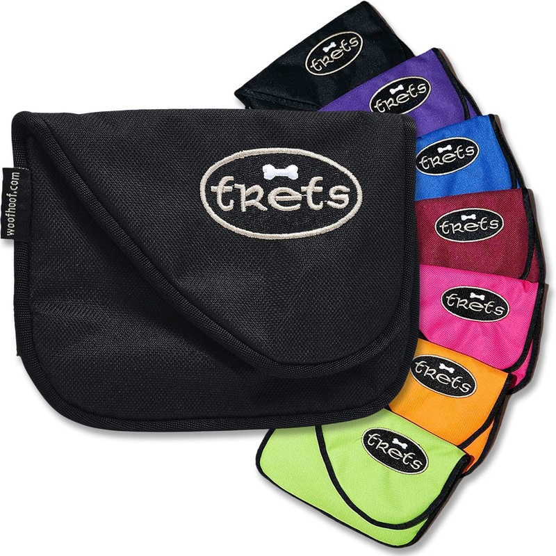 Dog Treat Pouch, Black Training Treat Pouch – Clip On Dog Treat Holder, Innovative No Spill Design, Magnetic Flap, Expandable Gusset, Made of Durable Nylon, Machine Washable