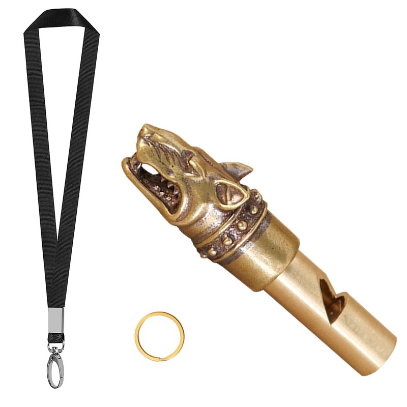 Dog Whistle, Retro Dog Whistle to Training, Brass Dog Whistle, Professional Recall Dog Training Whistles with Lanyard for Dog Training and Recall Your Dog