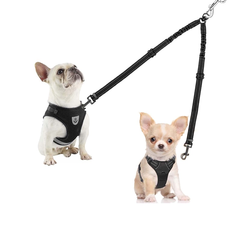 Dual Dog Leash for 2 Dogs, LRHINETAR Double Dog Leash with 360 Swivel No Tangle Walking S7-25lb
