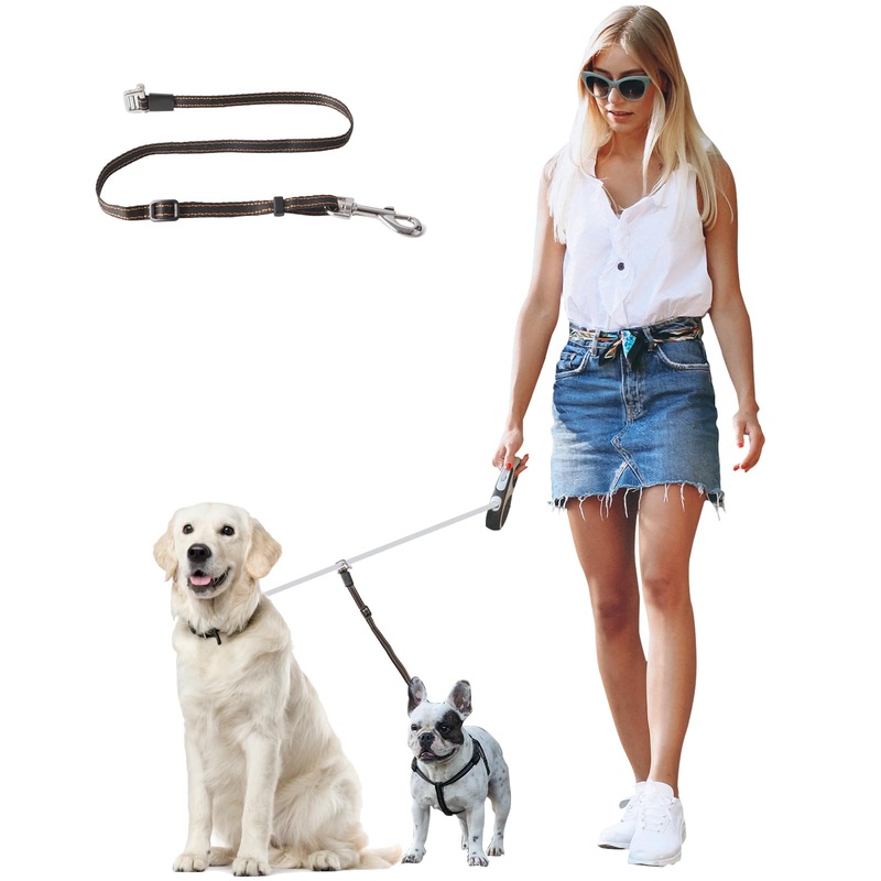 The Newest Two Dog Leash No Tangle AttachmentCompatible with All Retractable Leash, ALL Adjustable Dual Dog Leash for Large Medium Small dog,Best Double Leash for Your Two Dogs