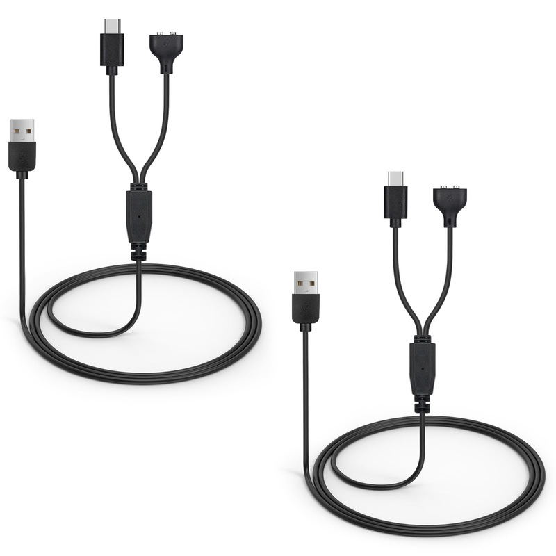 2-Pack Charger Replacement for Delupet Dog Training Collar, Magnetic Charging Cable for Yawpet Shock Collar, Black