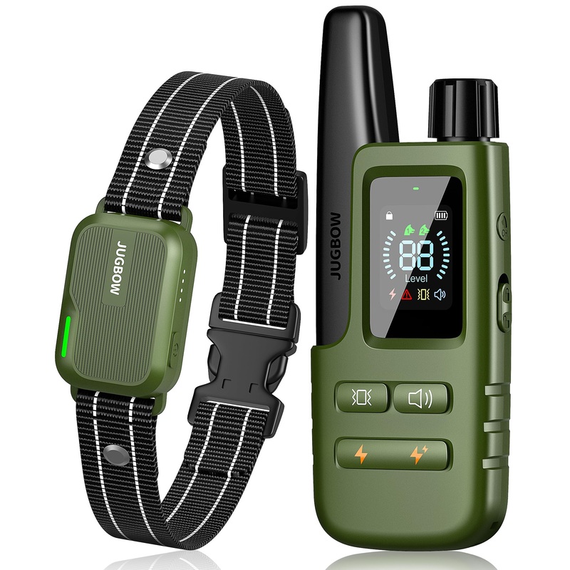 Dog Shock Collar – 3300FT Dog Training Collar with Remote Innovative IPX7 Waterproof with 4 Training Modes, Rechargeable E-Collar for All Breeds Green 1 Pack