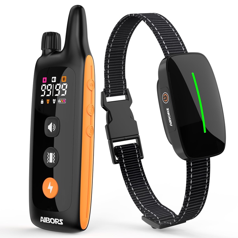 Dog Shock Collar – 4000FT Dog Training Collar with Remote IPX7 Innovative Waterproof Collar for 10-120lbs Dog Rechargeable e Collar with 4 Training Modes for Small Medium Large All Breeds Dogs