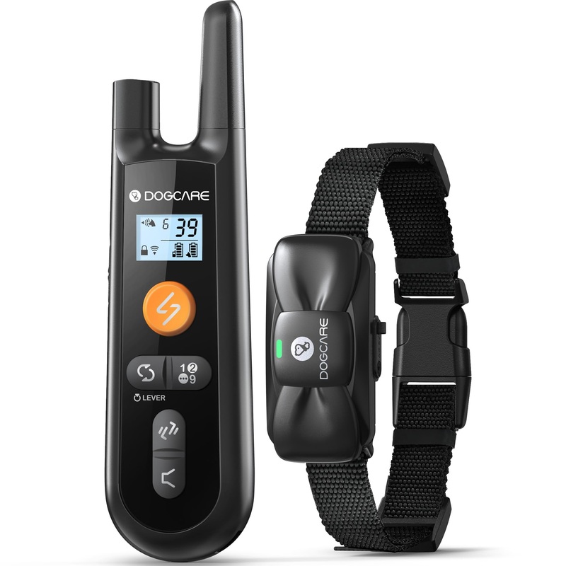 Dog Shock Collar – DOG CARE 2024 Advanced 4000FT Dog Training Collar with Remote, IP67 Electric Collar 3 Training Modes, Silicone Prongs, Security Keypad, Rechargeable e-Collar for All Breeds, Sizes Black 1 Pack(TC01 Pro)