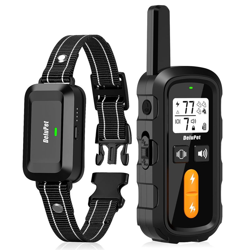 Dog Training Collar – Dog Shock Collar with Remote 1600FT, Waterproof Collar, 3 Training Modes and 4 Channels, Security Lock for All Breeds, Sizes Black
