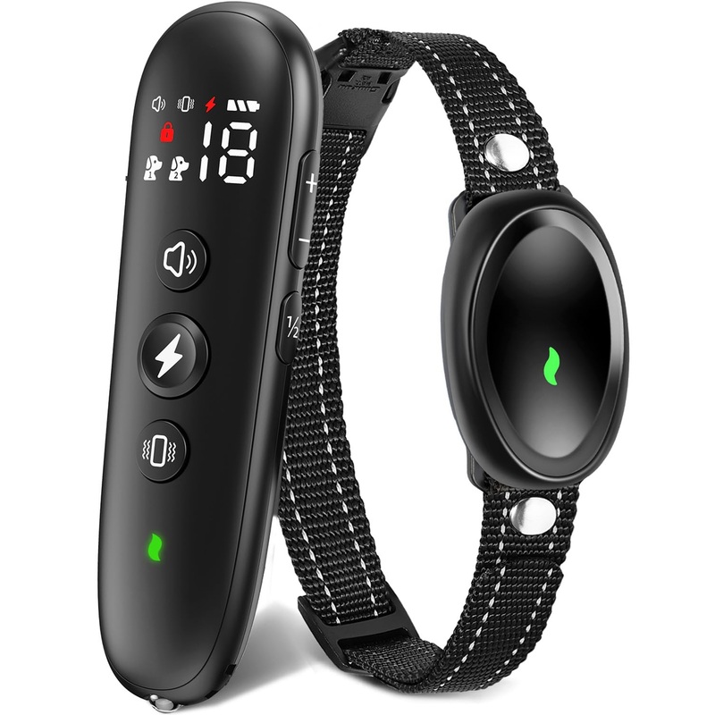 Dog Training Collar, Dog Shock Collar with Remote Control – 3300 Ft, Ip67 Waterproof and 3 Adjustable Modes Collar for All Breeds of Furry Kids 8-150 Lbs, Black