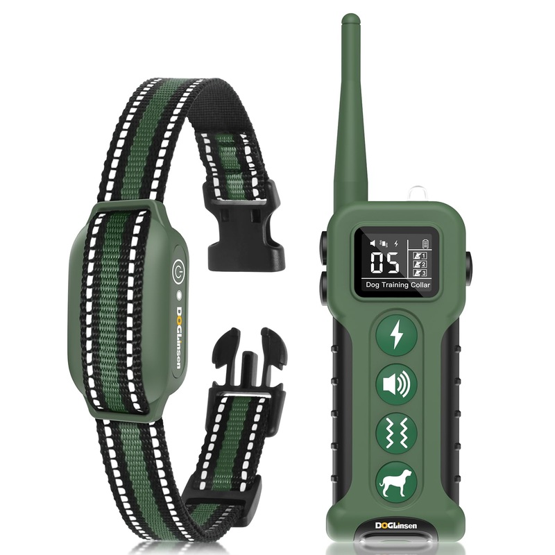 Dog Training Shock Collar with Remote 3300ft Range – Waterproof Shock Collar for 10-110lbs Dogs, Rechargeable E Collar for Dogs Training, Safety Shock Collar(0-16)