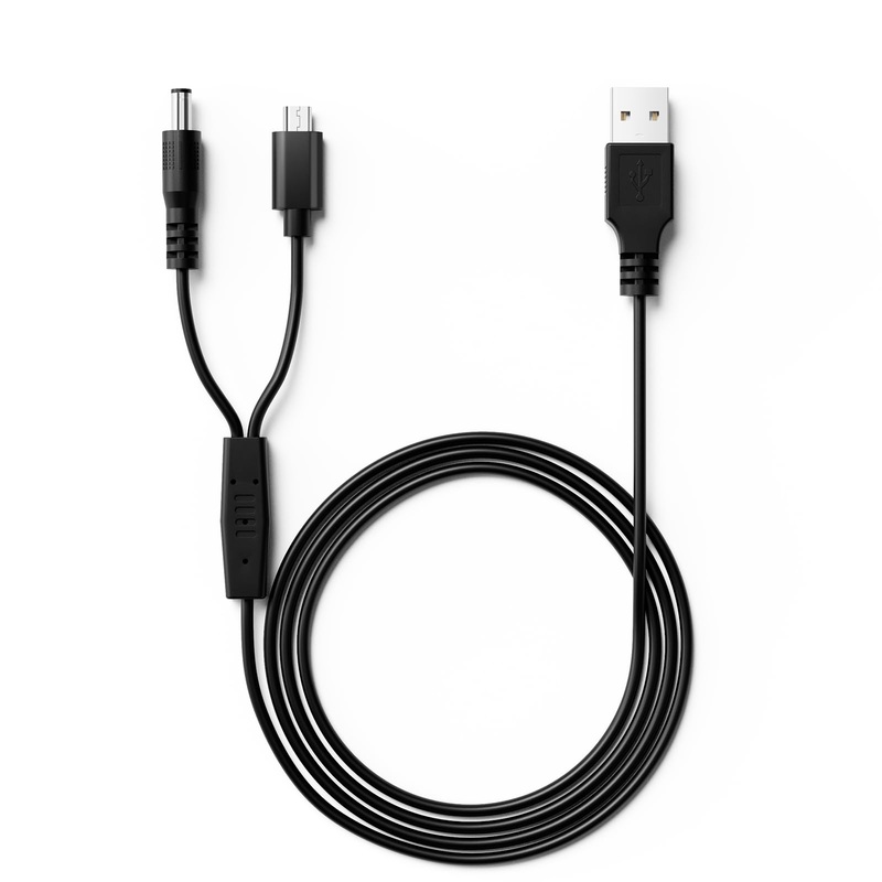 for Bousnic Dog Shock Collar Collar Charger Replacement, MEROM Power Cable Compatible with Bousnic Dog Shock Collar RS2 and RS2B, 2-in-1 DC Charging and Micro USB Cable 1 Pack