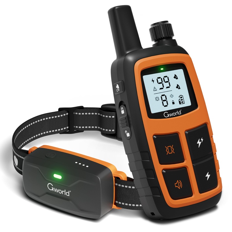 Humane Dog Shock Collar – 3500FT Dog Training Collar with 209 Levels of Control 5 Training Modes, Rechargeable E-Collar for Dogs with Remote IPX7 Waterproof for All Breeds Sizes 8-130 lbs Red 1 pack