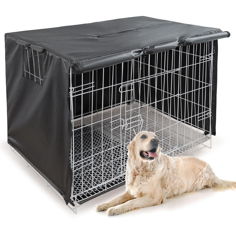 RICHIE Dog Crate Cover 42 inches – Durable UV Resist Waterproof Dog Kennel Cover, Crate Covers for Dog Cages with Double Doors and Air Vent Window, Crate Cover for Indoor/Outdoor, No Wire Crate 42.0″L x 28.0″W x 30.0″H