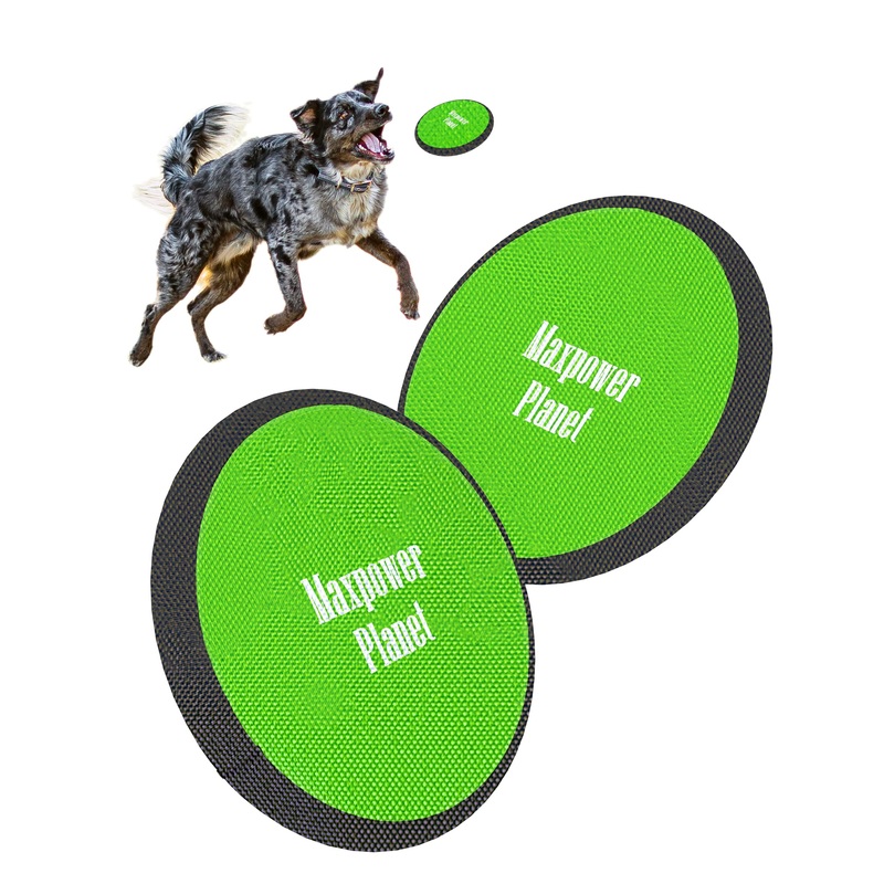 Maxpower Planet Dog Frisbee X2 Pack – Dog Frisbee Soft to Catch – Floating Frisbee for Dogs – Lightweight Flying Frisbee Dog Toy – Easy to Spot Disc Dog Frisbees Puppy Toys, Small to Large 10-inch
