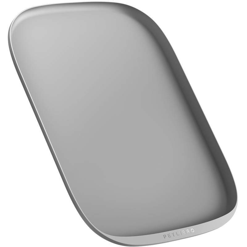 PETLIBRO Dog Food Mat, Safety Silicone Cat Food Mat for Feeder & Fountain, Waterproof Dog Bowl Mats, Raised Edge Spill Protection Floor, Cove Feeding Mat for Pet 17.7” x 12” Grey