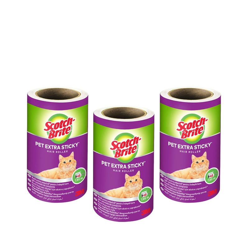 Scotch-Brite Pet Extra Sticky Hair Roller Refill 3 Pieces in Pack Refill – triple pack Single