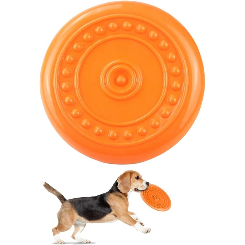 Soft Dog Flying Disc Dog Toys for Aggressive Chewers Big Dogs Toys for Large Medium Small Dogs Puppy Toy Outdoor Soft Rubber Dog Toys for Aggressive Chewers Dog Chew Toy Pet Toys for Dog orange