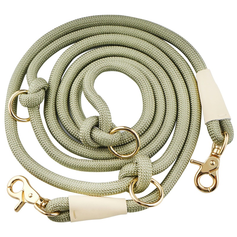 8.5ft Hands Free Nylon Rope Dog Leash,Adjustable Crossbody Dog Leash, Around The Waist Dog Walking Leash, Dog Running Leash Hands Free 8.5ft x 10mm Army Green