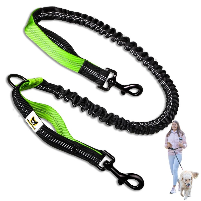 Bungee Leash Part for Hands Free Dog Leashes for Medium and Large Dogs – Replacement and Extension Attachment Green