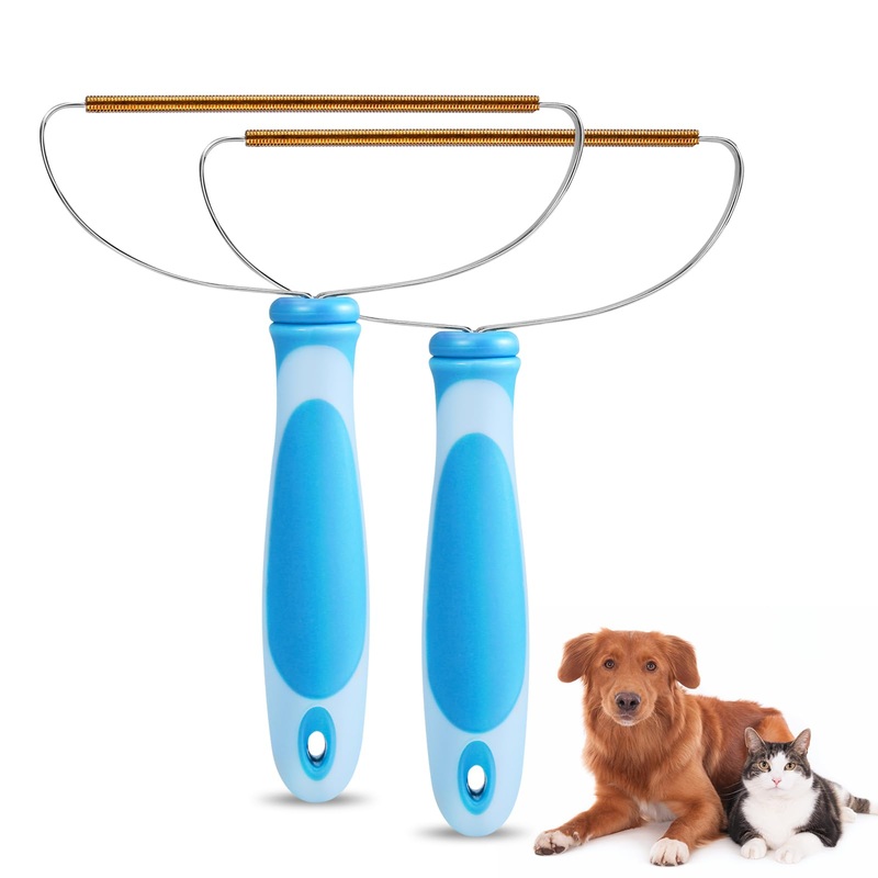 Newest Pet Hair Remover, 2 Pack Dog Cat Hair Remover, Lint Cleaner, Deep Cleaning, Portable Fur Removal Tool for Carpet, Car Mat, Couch, Pet Bed, Rug
