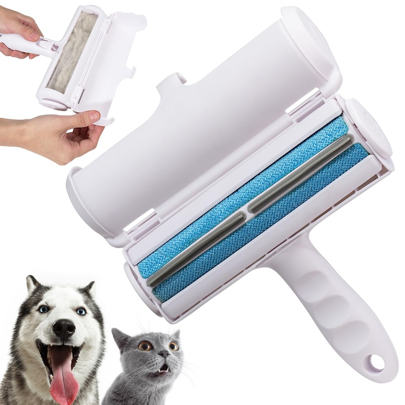 Pet Hair Removal Roller – Reusable Cat and Dog Fur Remover Lint Roller for Carpet, Couch, Furniture, Car Seat, Bedding and Clothing – Portable and Multi-Surface Pet Hair Removal Tool