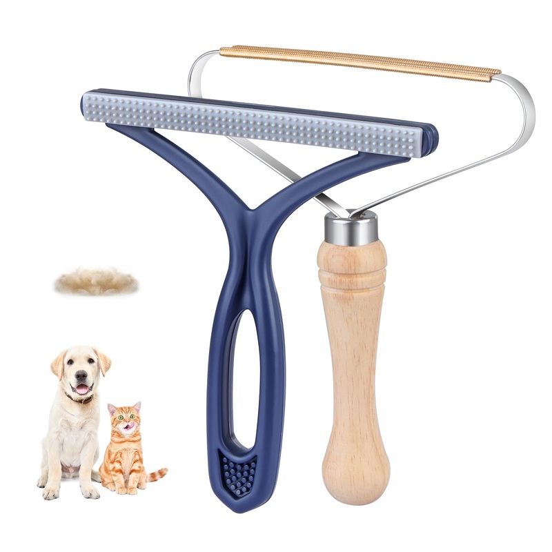 Pet Hair Remover for Couch – 2 Pack Dog Cat Hair Remover for Furniture Portable Pet Hair Fur Removal Tools Carpet Rakes Scraper for Furniture Car Mat Pet Tower Rugs