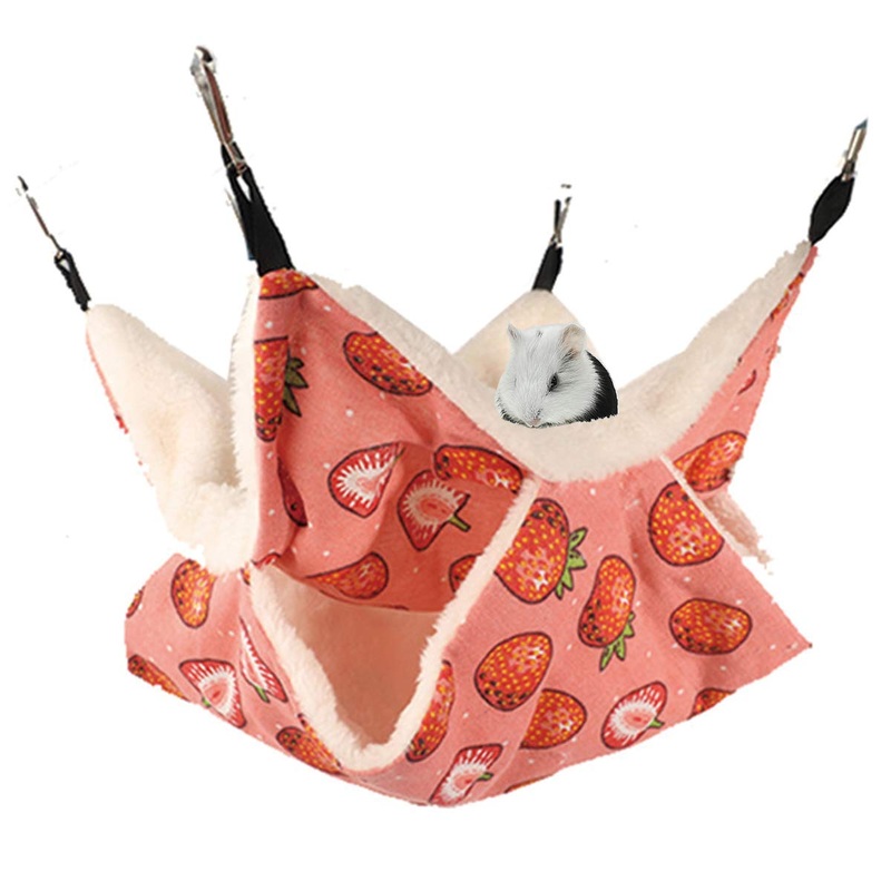 Rat Ferret Hammock Toys Cage Accessories, Guinea Pig Hideout Tunnel, Warm Bed for Rat Ferret Guinea Pig Sleep Hide and Play (4.Hammock) 4.Hammock