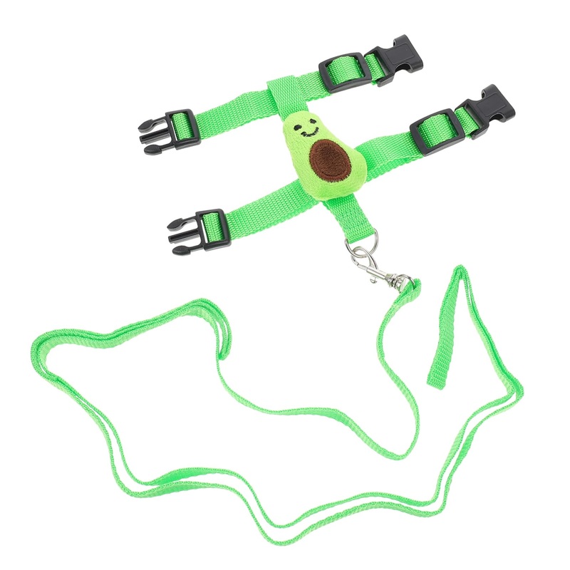 1 Set Rabbit Leash Hedgehog Avocado Leash Mini Pig Harness Ferret Walking Vest Bunny Harness and Leash for Rabbits Rabbit Harness kit Bunny Harness Large Polyester pet Hamster 13X17X1CM Green
