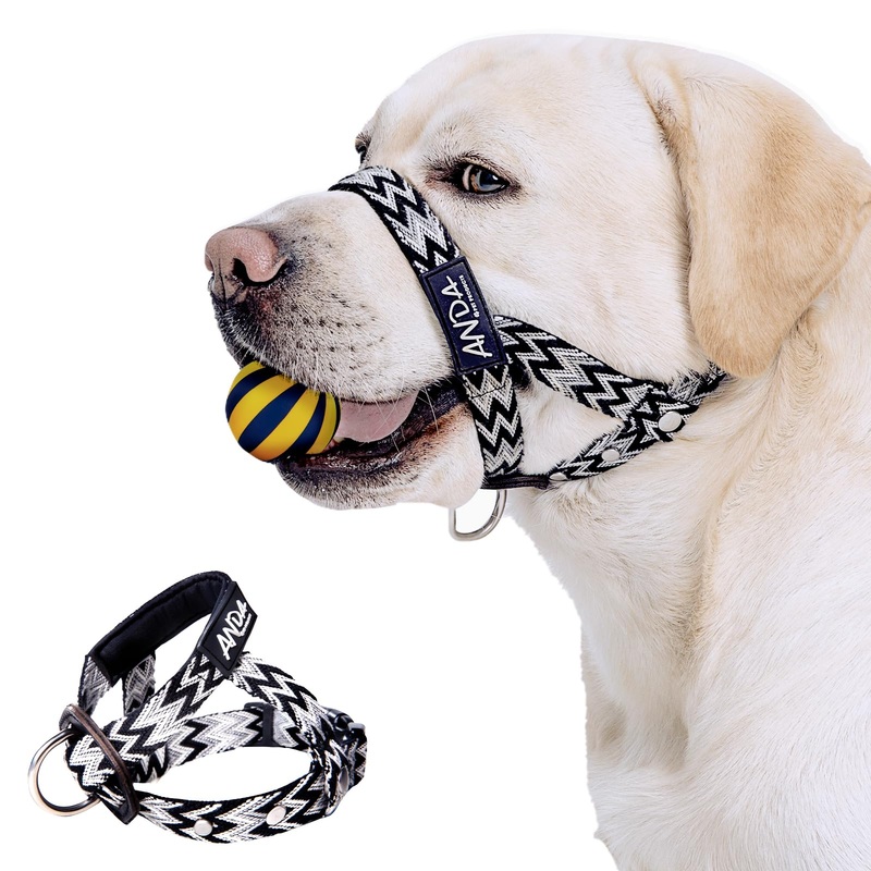 ANDA Gentle Leader Ultra-Light No-Pull Dog Headcollar: Adjustable, Breathable Comfort, Prevents Explosive Rushes, Ideal for Daily Use (Large Size) Large
