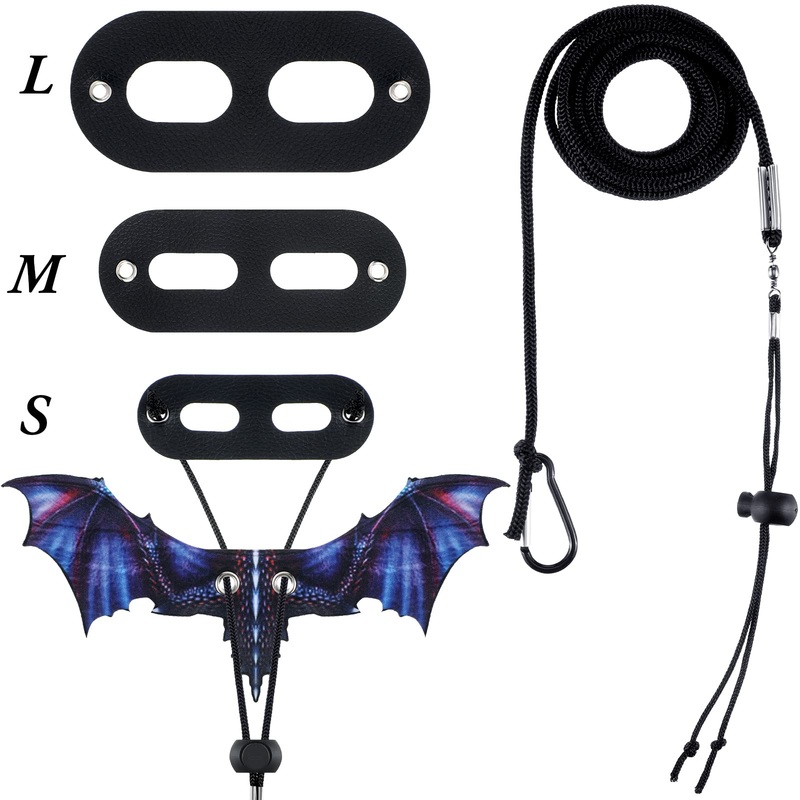 Bearded Dragon Lizard Leash Harness Removable Lizard Leash for Bearded Dragon Lizard Reptiles, Bearded Dragons Lizards Safety Outdoor Walking (S, M, L, 3 Pack) (Purple) Purple