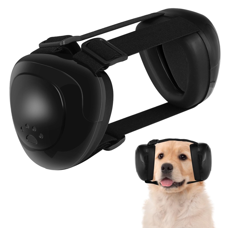 Dog Ear Muffs For Dog Hearing Protection,29dB NRR Dog Earmuffs for Noise Protection Small Black