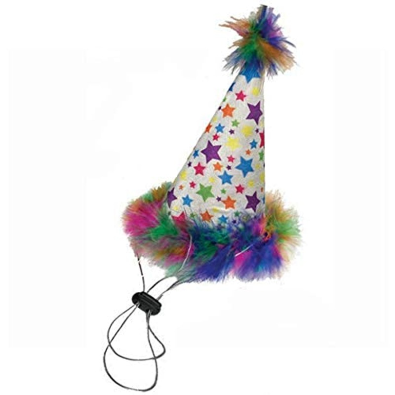Huxley & Kent Pet Party Hat | Superstar (Large) | Birthday Hat for Dogs and Cats | Adjustable Strap for Comfort and Stability | Perfect for Birthday Party, Adoption Celebration or Gotcha Day Large