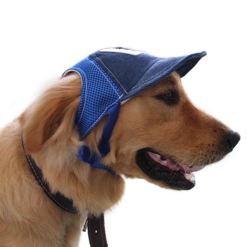 Pet Dog Baseball Cap Sport Cap Hat – Outdoor Hat Sun Protection Summer Cap for Small Medium Large Dog (Large Cap, Blue) Large Cap