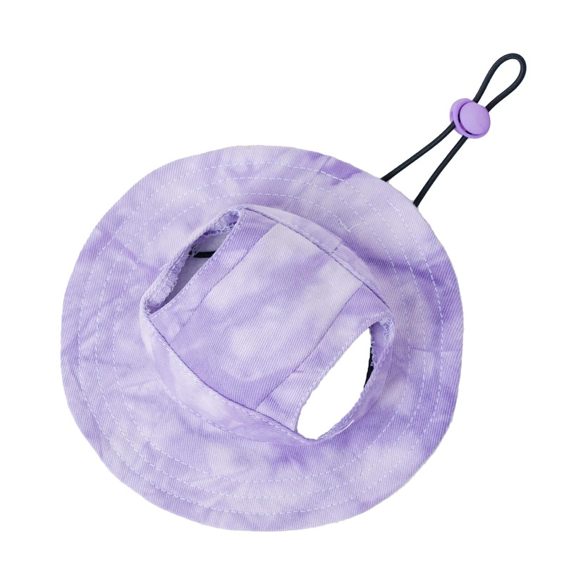 Pet hat with Ear Holes Sunscreen Baseball Cap Suitable for Small and Medium-Sized Dogs Outdoor Climbing hat in Summer Pet Products (Small, Purple)