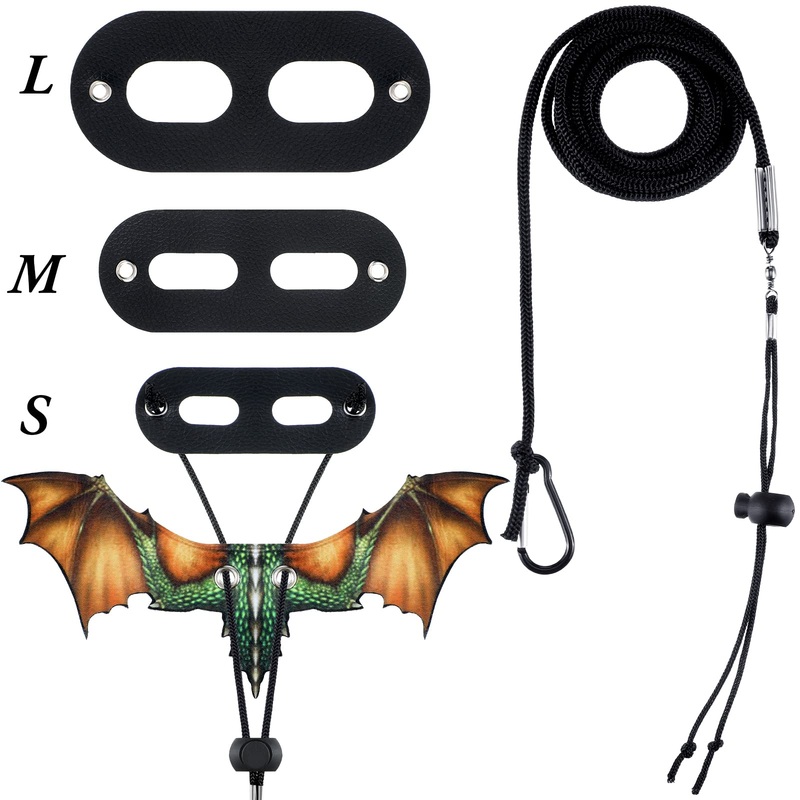 Bearded Dragon Lizard Leash Harness Removable Lizard Leash for Bearded Dragon Lizard Reptiles, Bearded Dragons Lizards Safety Outdoor Walking (S, M, L, 3 Pack) (Orange) Orange