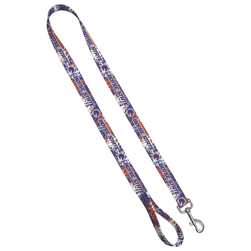 Boise State University Broncos Dog Collar Collection, Boise State Broncos Dog Collar and Leash, Bronco Digi Print, Wide Range of Sizes for All Dogs, Digi Broncos, 1″ x 6′ Leash – 1″ x 6′