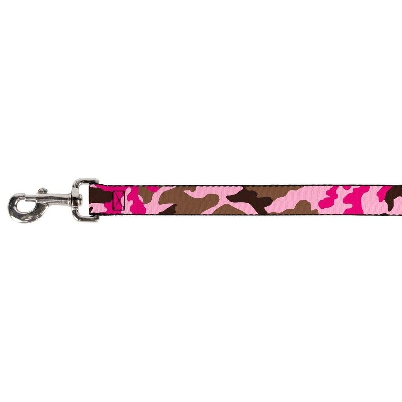 Buckle-Down Pet Leash – Camo Pink – 6 Feet Long – 1″ Wide