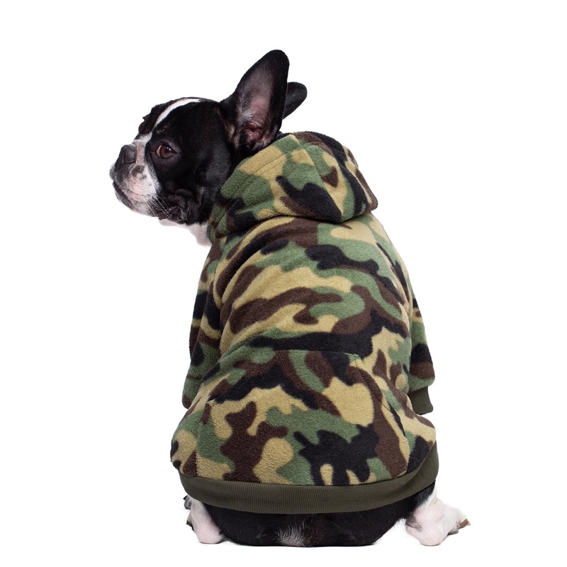Camo French Bulldog Clothes Dog Hoodie Sweatshirts with Pockets for Small Dogs Puppy Chihuahua Coat Clothing Pet Cat Hoodie Fleece Dog Sweaters Costume XXL Camo
