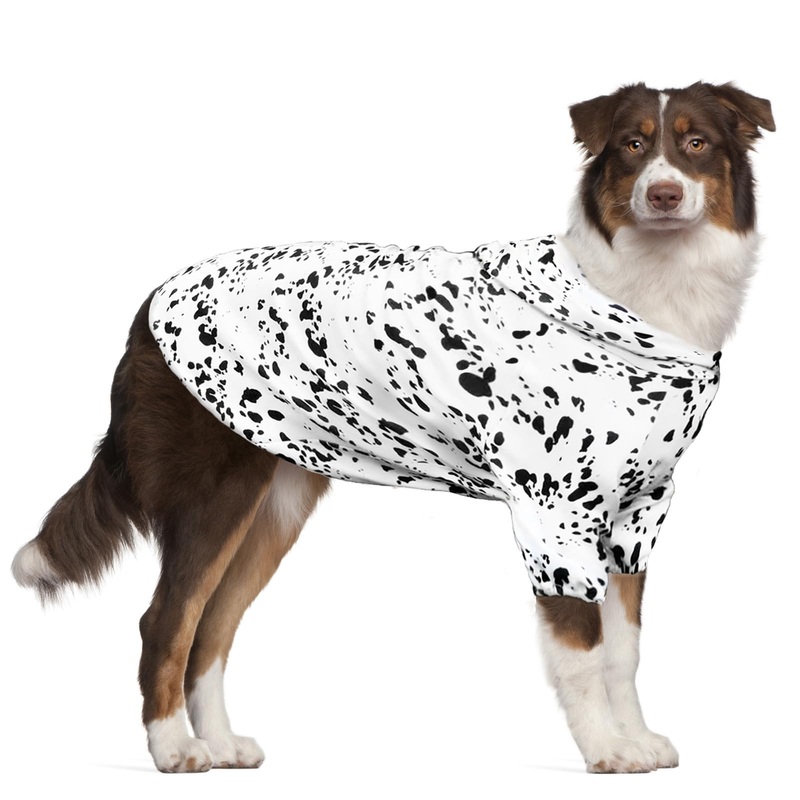 Dalmatian Dog Hoodie for Small Medium Large Dogs Puppy Sweatshirts Pet Halloween Custume Clothes Dogs Hooded Outfits XL ( 50-70 LB )