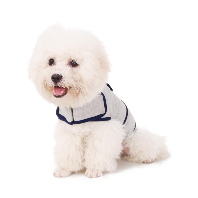 Dog Anxiety Vest, Comfort Dog Anxiety Relief Coat, Breathable Dog Calming Vest for Thunderstorm, Travel, Fireworks, Vet Visits (S,Light Grey) Small Light Grey