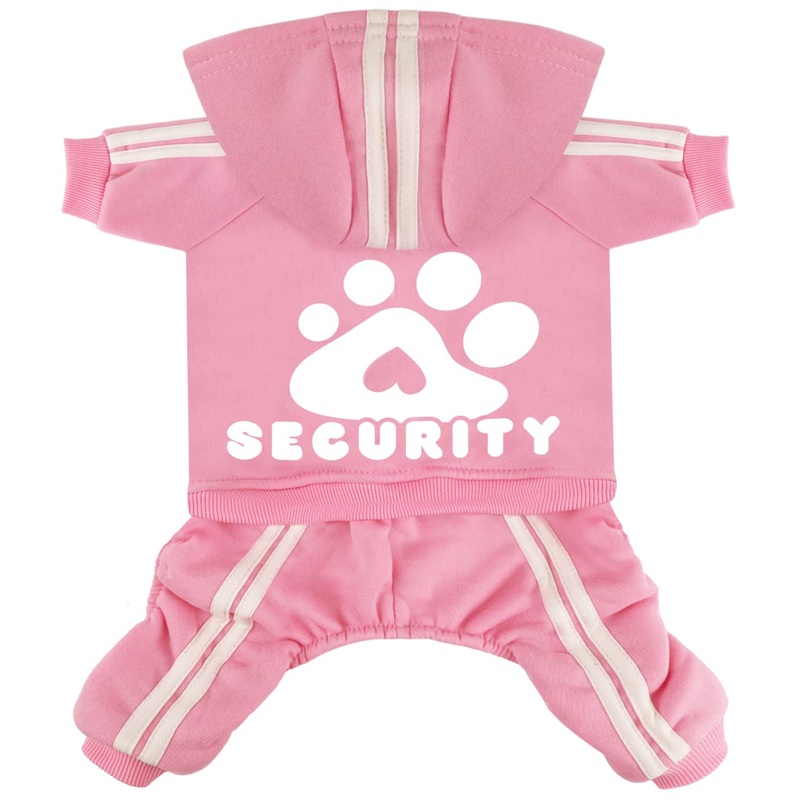 Dog Hoodie, Dog Clothes 4 Legs Sweatshirt Security Hoodies Jumpsuit Soft & Warm Sweater Outfit Pullover Dog Winter Coat, Dog Hoodies for Small Medium Large Dogs Cats Apparel(Pink,S) Pink