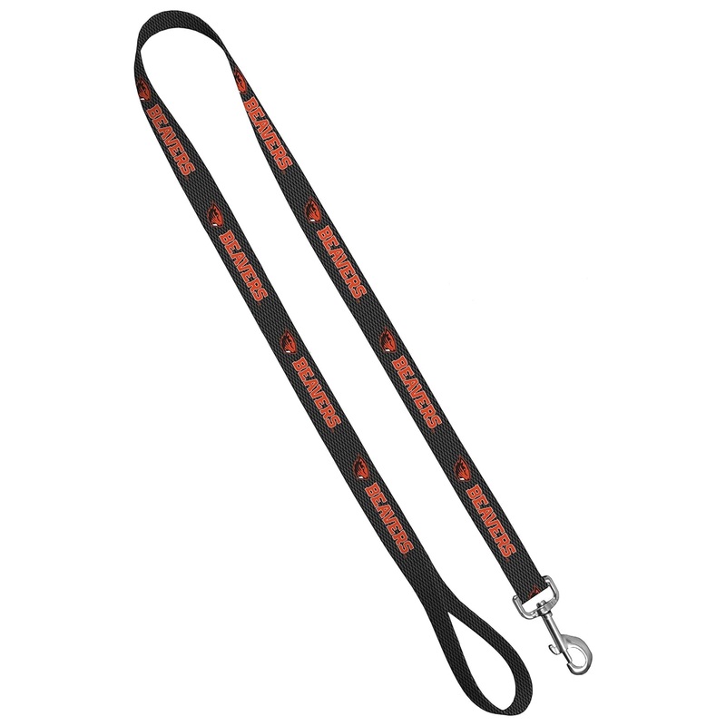 Dog Leash  Oregon State University Beavers Pet Leash, Made in the USA  1 Inch Wide x 6 Feet Long, Beaver on Carbon Fiber 1 inch by 6 feet