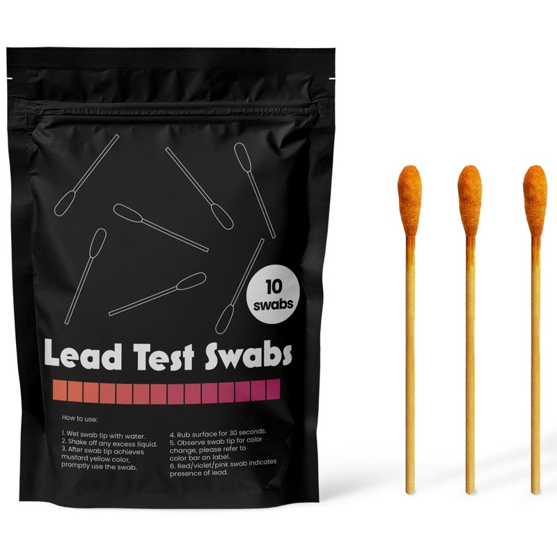 Lead Test Kit – 10 x Instant Testing Swabs for Lead (inc Lead Paint) Rapid Test Strips – Results in 20 seconds.
