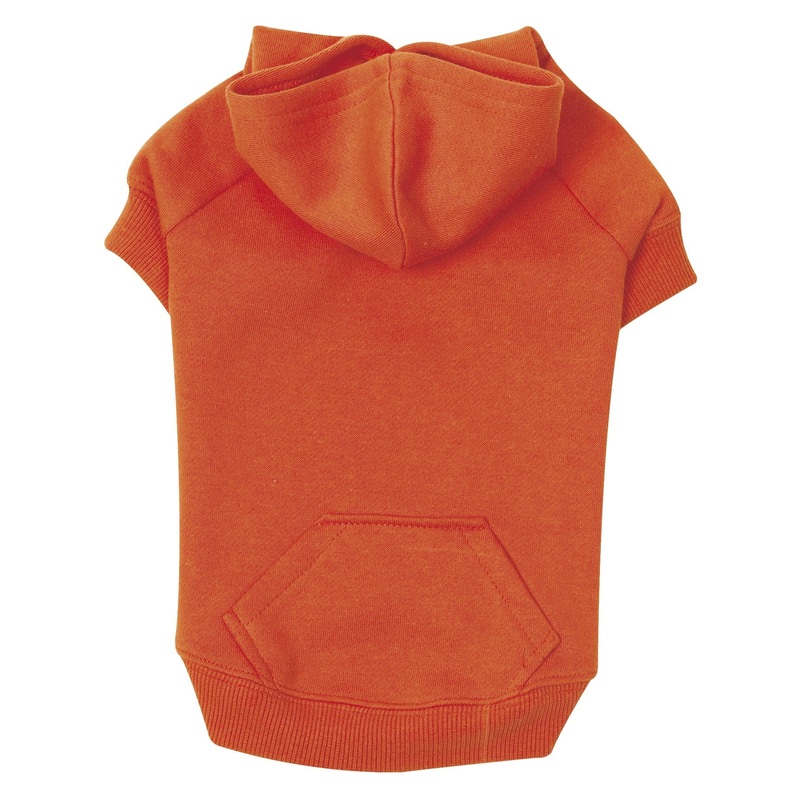 Zack & Zoey Basic Hoodie for Dogs, 16″ Medium, Vibrant Orange M (Neck: 13″, Girth: 22″, Back: 16″)