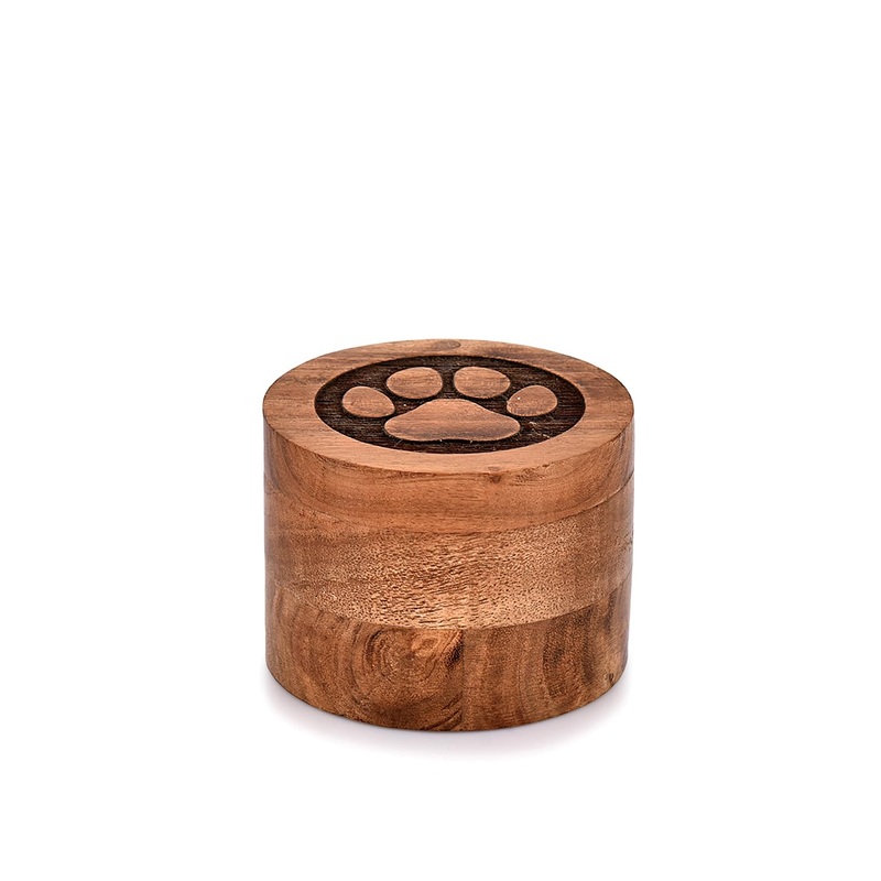 Acacia Wood Decorative Urns Funeral Cremation Urn for Ashes for Dogs, Pet Urns for Cats (3.5″ x 3.5″ x 2.5″)