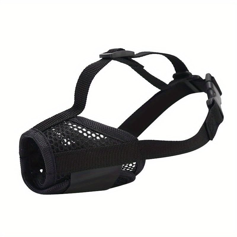 Dog Muzzle Dog Mouth Cover Adjustable Muzzle for Biting and Chewing, Soft Breathable Mesh Muzzles for Small, Medium, and Large Dogs (Black,L) Black L
