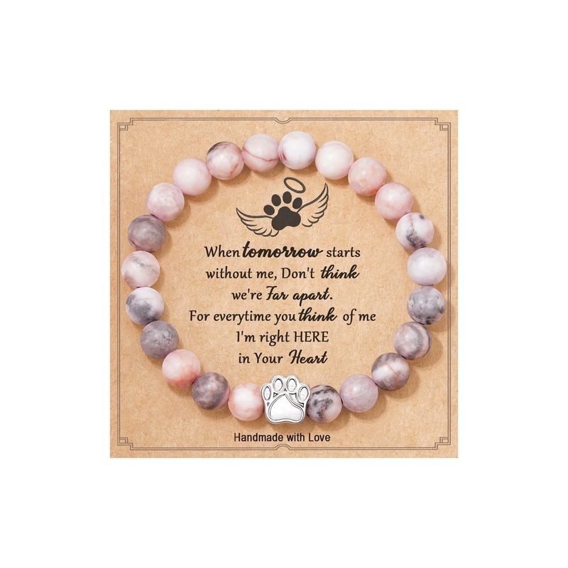 Pet Memorial Gifts for Loss of Dog Cat,    for Women Men Who Loss of Pet Dog/Cat Pink