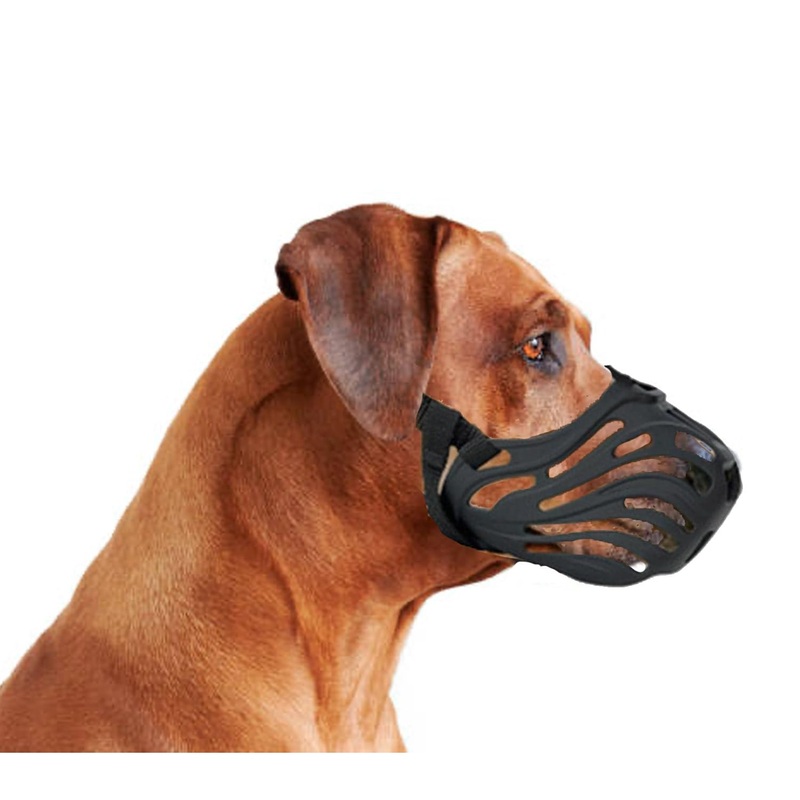 PetnBeyond Silicone Basket Dog Muzzle – for Small, Medium, and Large Dogs – Soft Cage Muzzle to Prevent Biting, Chewing, and Barking – for Grooming, Training – Breathable Humane (Large)